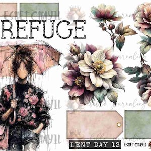Lent - The Names of Jesus - Day 12 - Bible Journaling Printable, Faith Based Art Journaling Printable