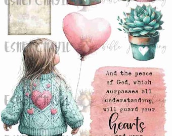 Karoo Vintage Hearts - Bible Journaling Printable