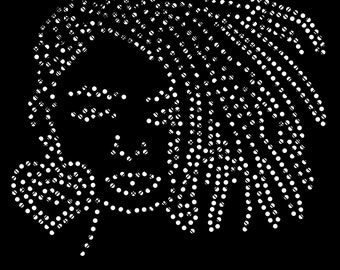 Rhinestone, Braids, Dreads, Dreadlocks, Digital File, Ready to Cut, SVG