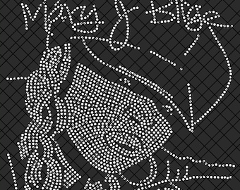 Rhinestone, Mary J Blige, MJB, Digital File, Ready to Cut, SVG