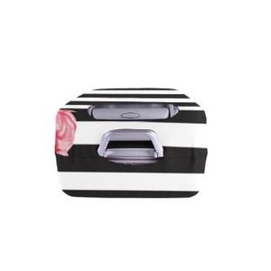 Luggage Cover, Carry On, Travel, Black and White Stripes & Floral Luggage Cover Small Fits 1821 Ready To Ship image 4