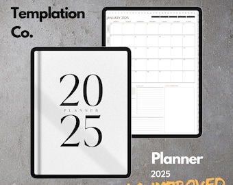 The Templation Co. Digital Planner 2025-bundel *NIEUW EN BIJGEWERKT* | Goodnotes-planner | Gedateerd en niet-gedateerd | Dagplanner
