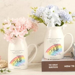 Personalized Thank You Teacher Vase,Custom Ceramic Vase,Personalized Gift,Teacher&#39;s Day Thank You Gift,Teacher&#39;s DayGift,Leaving School Gift