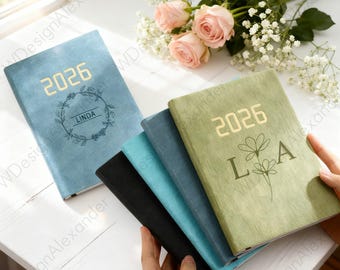 Personalized Weekly Planner,Custom 2026 Planner Notebook,365-Day Productivity Journal,Minimalist Thick Notebook,Work Efficiency Diary,Gift