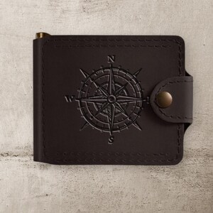 Cartera para hombre Cartera para hombre con estampado de brújula