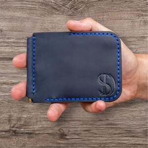 Carteira fina masculina, carteira pequena, carteira feita à mão, carteira minimalista, porta-cartões de couro, bolso frontal, carteira pequena, carteira feminina