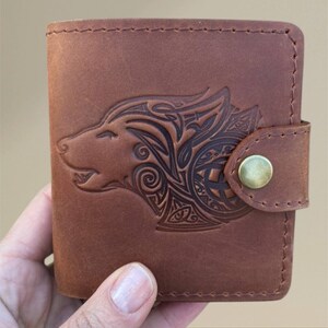 Handgefertigte Leder Geldbörse für Männer Geschenk Kartenhalter Minimalist Kartenhalter Kleine Brieftasche Leder Kartenhalter Herren Geldbörse Mini Brieftasche