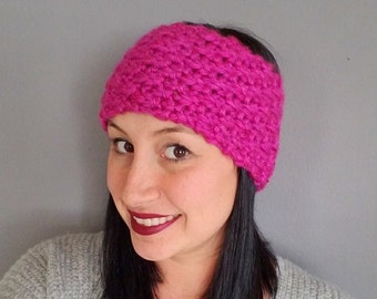 Knit Headband Pink Knit Headband Winter Headband Ear Warmer Running Gear