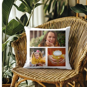 Personalized Photo Collage Pillow, Custom Picture Pillow, Custom Throw Pillow, Family Custom Decor, Printed Cushion, Family Photo Gift