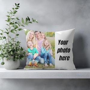Personalized Photo  Pillow, Custom Picture Pillow, Custom Throw Pillow, Family Custom Decor, Printed Cushion, Family Photo Gift