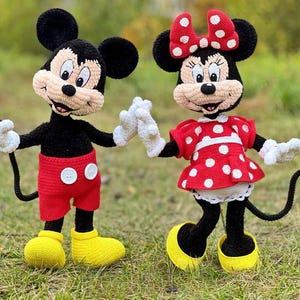 Mickie and Minnie Crochet Pattern, Amigurumi Crochet Patterns, Crochet Pattern, Plushie Pattern