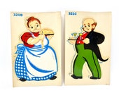Vintage Decals, Cook and Butler, Craft Supplies, Paper Ephemera, Old Transfers