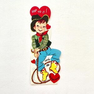 Vintage Cowboy Valentine Karte