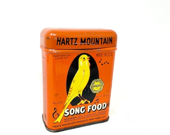 Vintage vogelblik, Hartz Mountain, Song Food