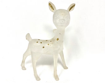 Vintage Plastic Deer, CHRISTMAS Display Figurine, Tree Ornament