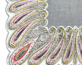 Vintage Handkerchief, Paisley Design, Great Price!