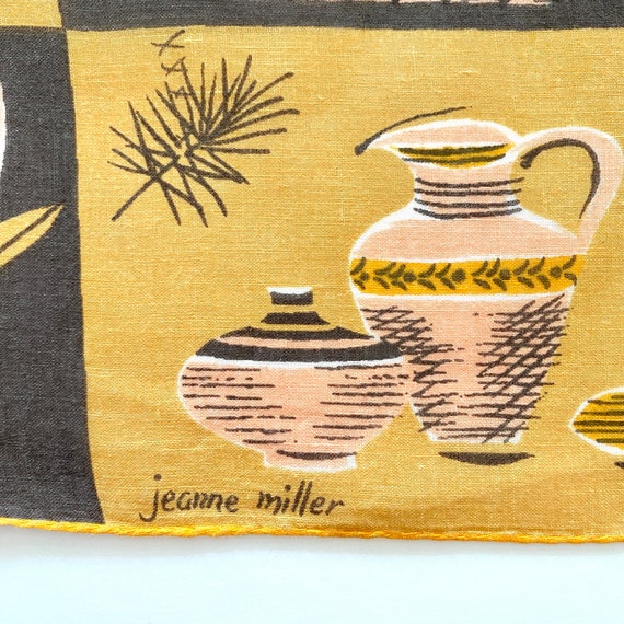 Vintage Novelty Handkerchief Jeanne Miller Mid Ce… - image 9