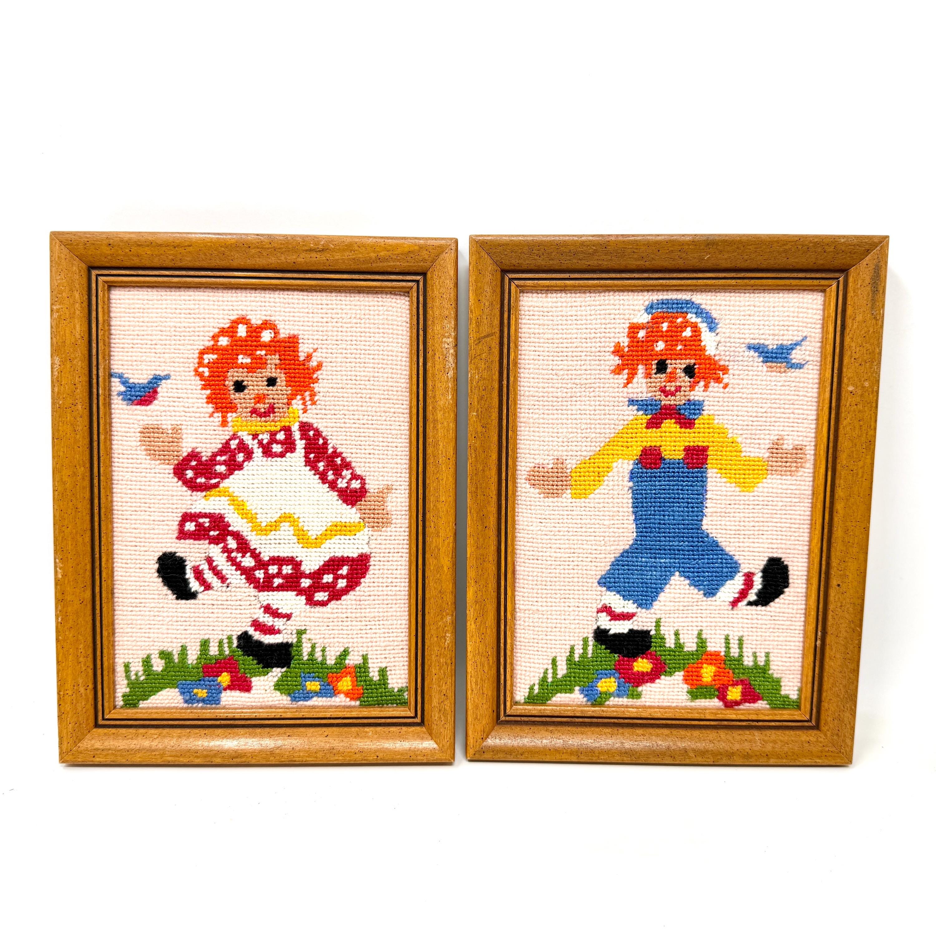 Raggedy Ann & Andy Needlepoint - Etsy