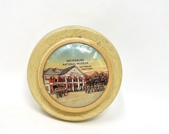 Vintage Souvenir Tin, Gettysburg Civil War Battlefield, Sewing Kit