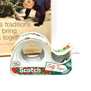 Vintage Scotch Tape Dispenser, Christmas Gift Tape, Bonus Idea