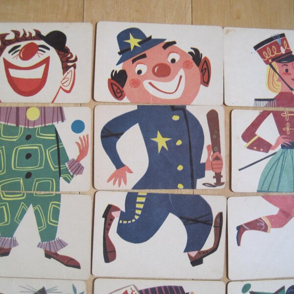 Vintage Mixies Card Game 1950s COMPLETE Clown Included