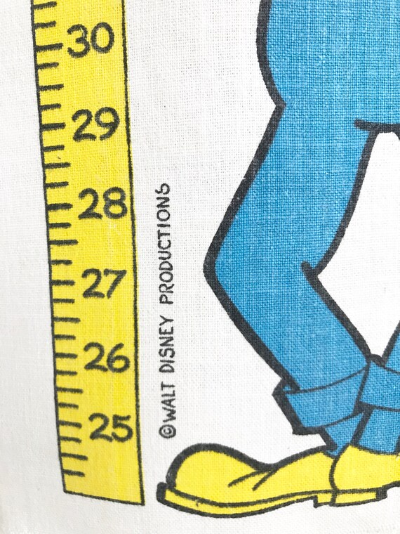 Walt Disney Vintage Growth Chart Donald Duck Mickey Mouse Goofy