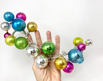 Vintage Mercury Glass Rainbow Multi-Colored Spray, Christmas Ornament, Craft Supply