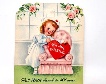 Vintage Nurse Valentine Card