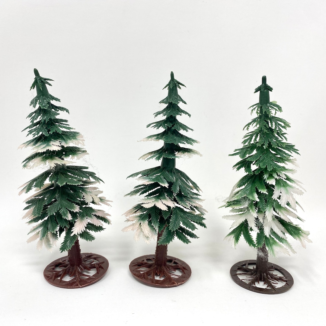 Vintage Plastic Christmas Trees, Evergreen Trees for Display Etsy