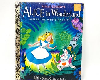 Vintage Childrens Book Alice in Wonderland Little Golden Book