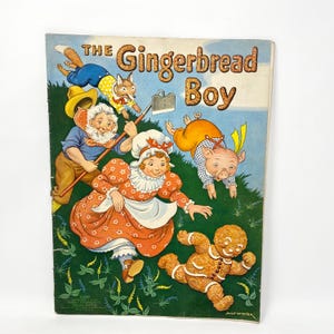 Vintage Gingerbread Boy Children&#39;s Book, 1938 Edition, Merrill Publishers