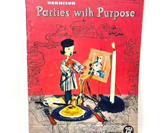 Vintage Parties with Purpose, Theme Parties Guide Book from Dennison 1949, Halloween, Birthday