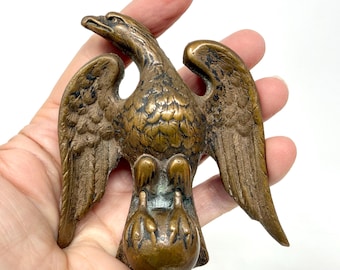 Remate de águila de latón vintage, decoración patriótica