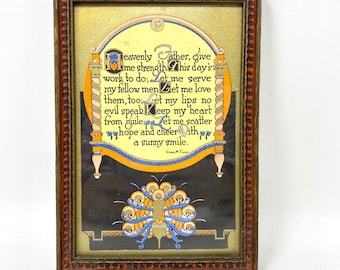 Vintage Framed Prayer, Heavenly Father, Motto Wall Art