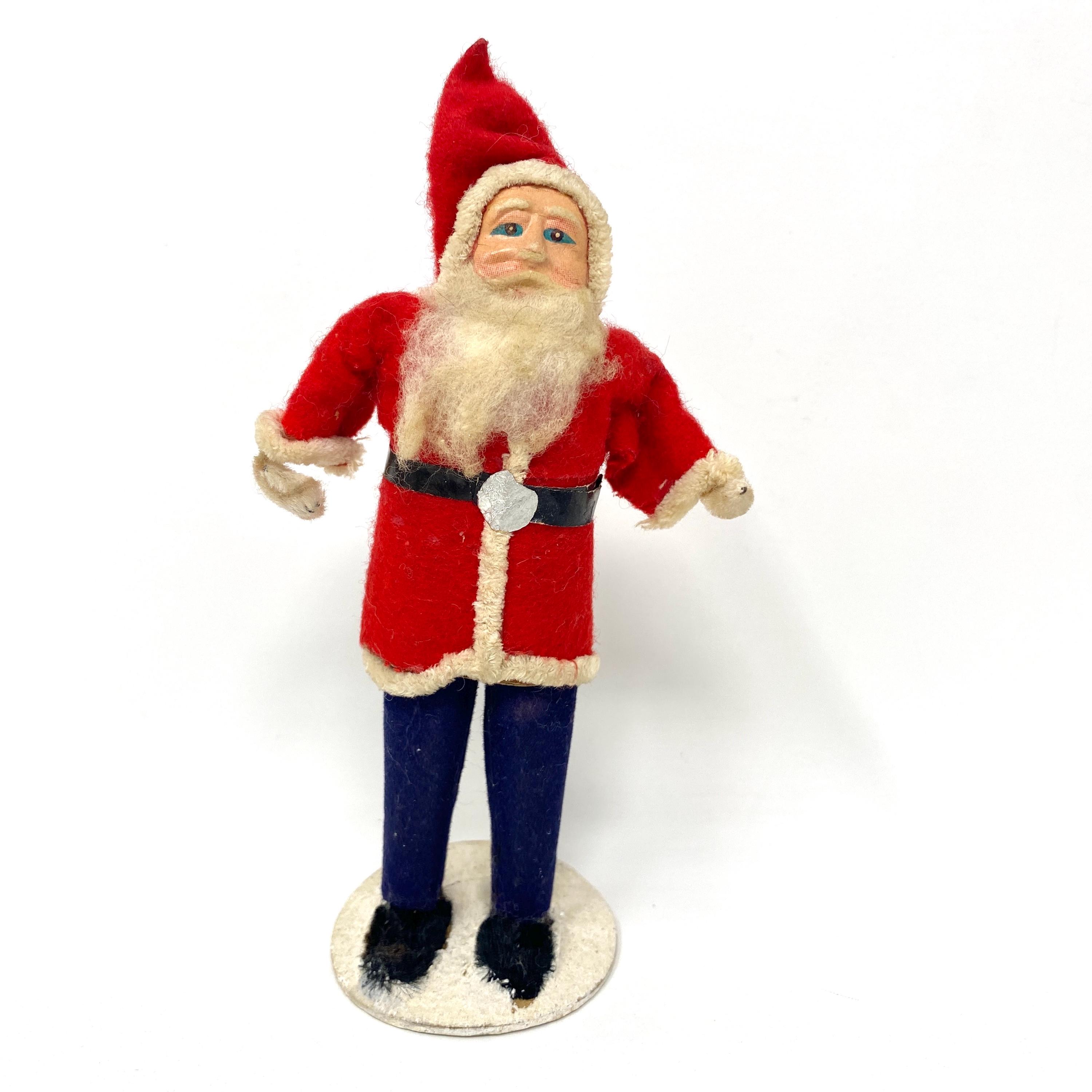Vintage Santa Claus Figurine, Christmas Decoration, Composite Face