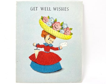 Vintage Get Well Card, Sweet Shoppe Card Look-a-like