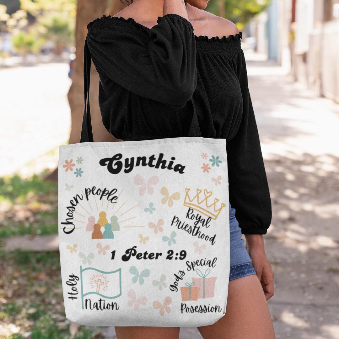Scripture Bag Customizable Tote Bag, Bible Carrying Bag, Bible Carry Bag, Bible Bag ...