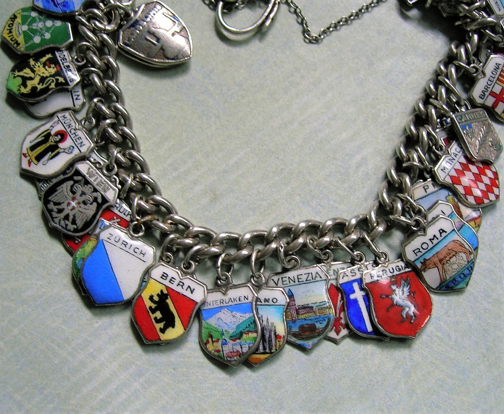Enamel charm bracelet discount