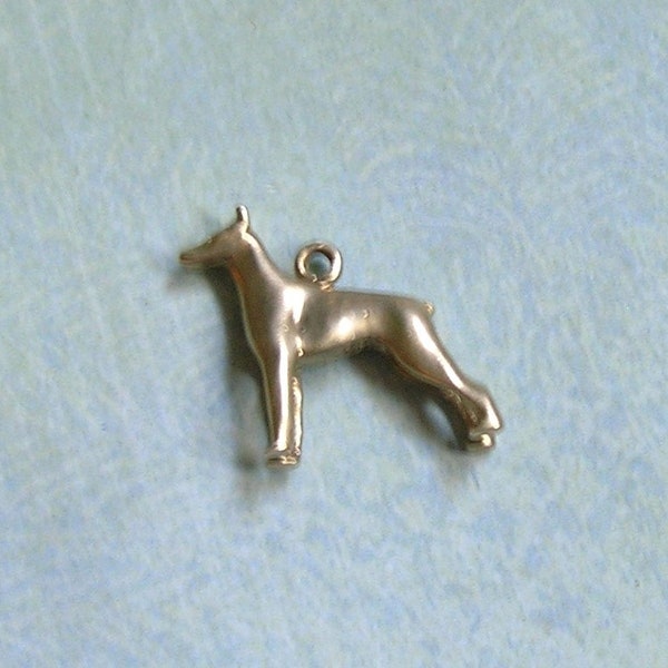 Vintage 10K Gold Dog Charm, Old Gold Dog Charm, Unusual Vintage Charm (#4313)