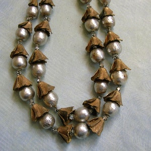 Vintage Miriam Haskell With Faux Pearls and Montees, Old Haskell Pearl Necklace, Unusual Vintage Haskell Necklace  (#4475)