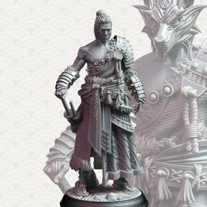 Samurai Warrior Katana Assassin Miniature 32mm - Samurai of the Wolf by DM Stash
