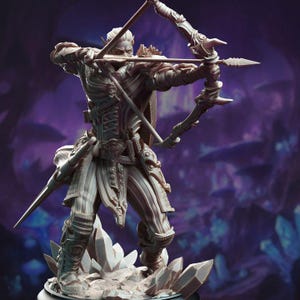Underdark Elven Archer Bowman 32mm Scale - Drow Ranger by DM Stash