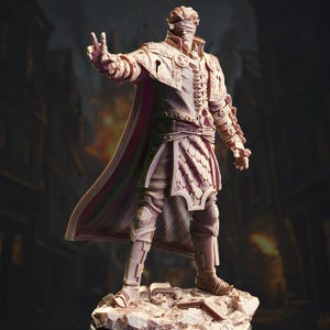 Blind Monk Unarmed Fighter 32mm Scale - Half Elf Psionic by DM Stash