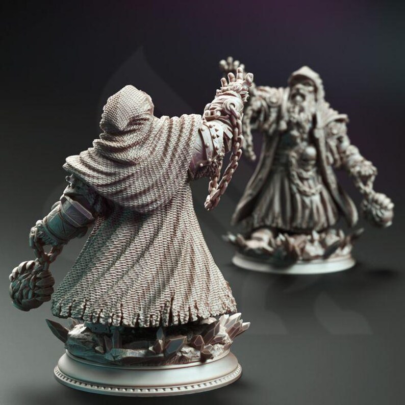 Dwarf Cleric Gnome Artificer 32mm Scale - Dark Dwarf Rune Sorcerer by ...