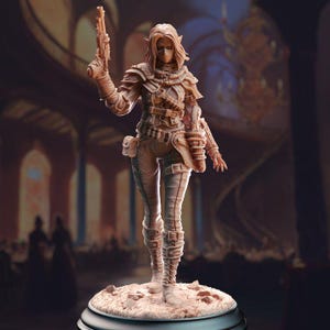 Elfo Asesino Pistolero Pirata Escala 32 mm - Pistolero Drow de DM Stash