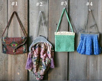 Vintage Beaded Bag And Crochet and Fabric From the 1900 to 1940s Choose