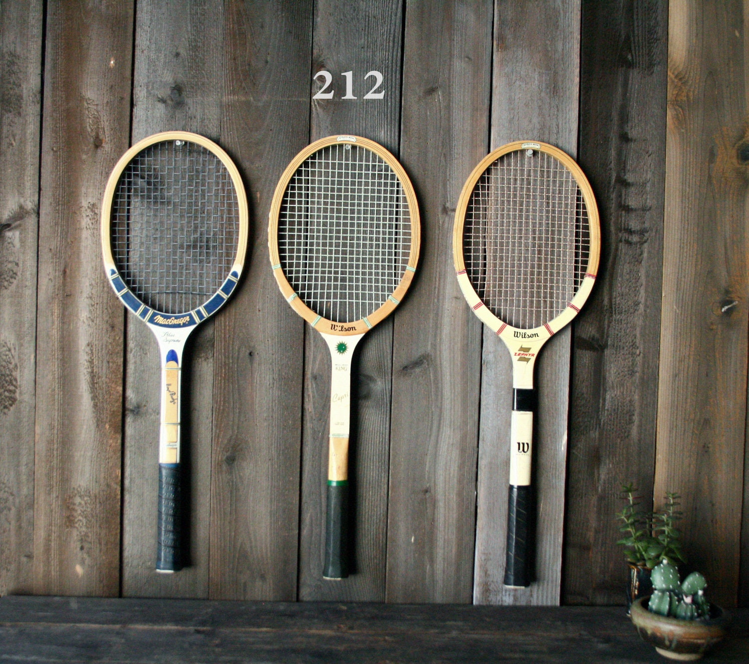 Vintage Tennis Rackets Sports Decor Choice of Single or Sets Etsy