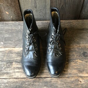1970s Boys Boots NOS Brown Lace Up Ankle Boots Workwear Unworn Youth Boy/'s size 2