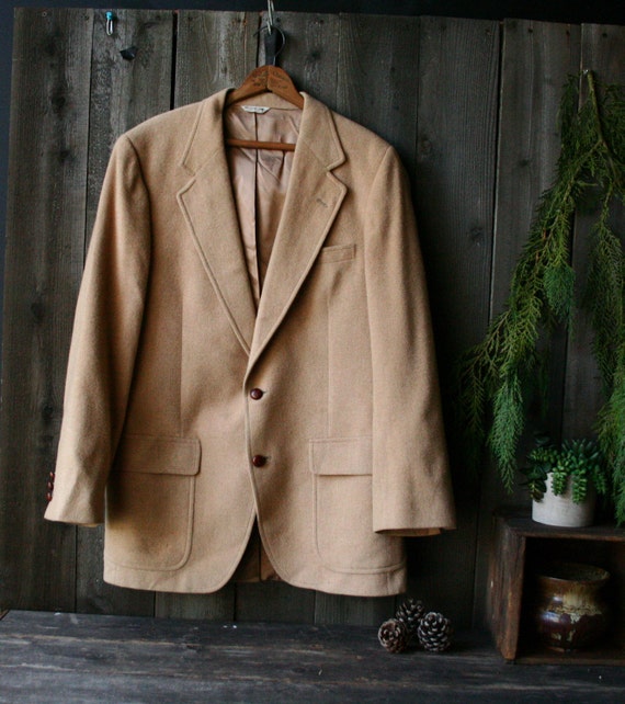 Mens Camel Hair Coat Sport Jacket Suit Coat Wool Vintage From Etsy