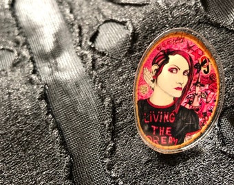 Davey hxc Acrylic art pin by Sister Bonez